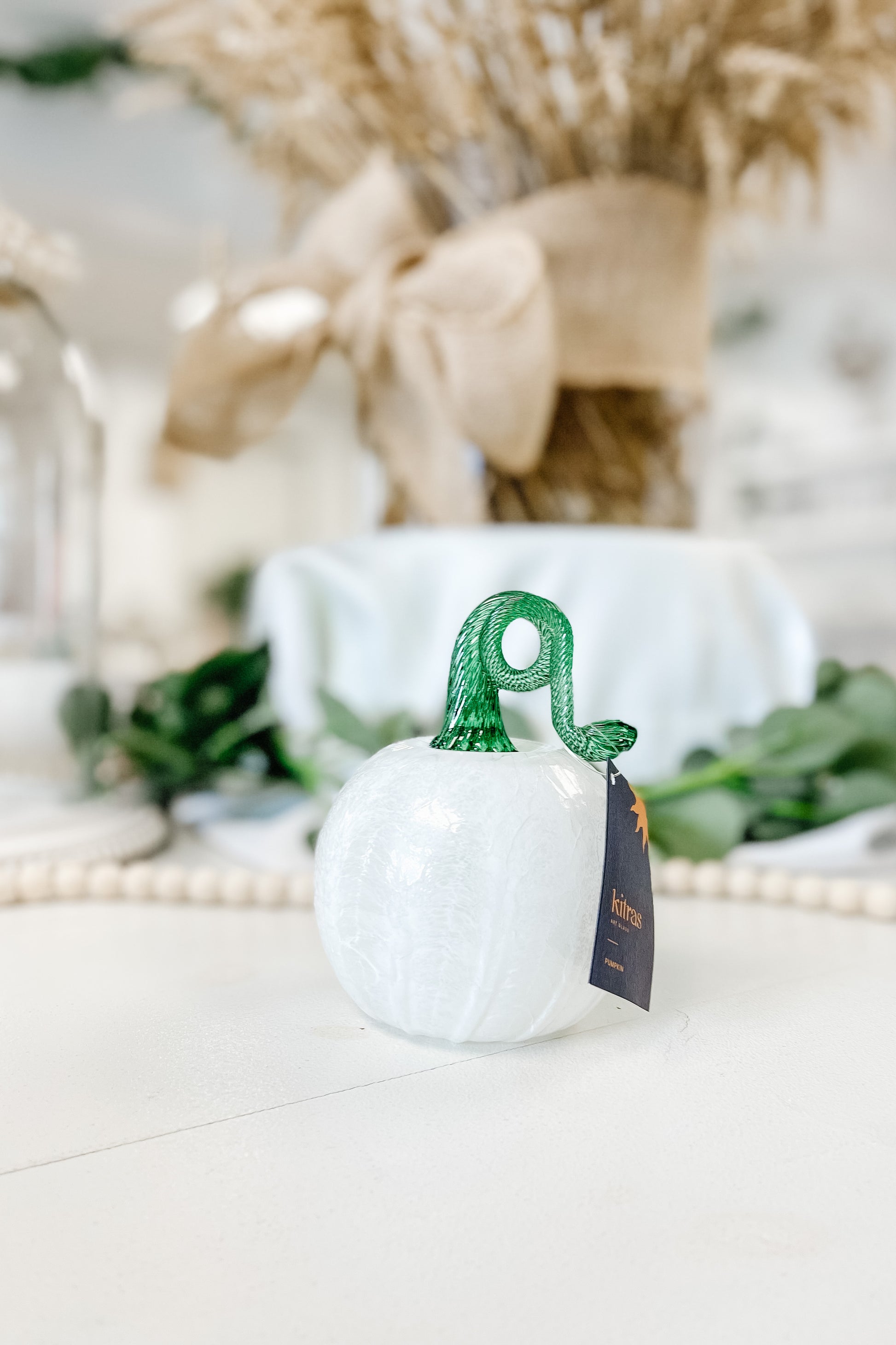 White Glass Pumpkin - EXCLUSIVE - The Scented Market 