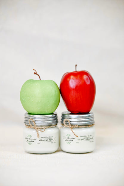Exclusive Apple Orchard Candle 2 Pack – Granny Apple & McIntosh Apple – Fall Soy Candles
