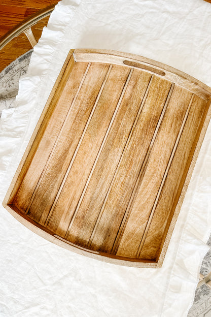 Medium Rectangle Wooden Tray with Handles