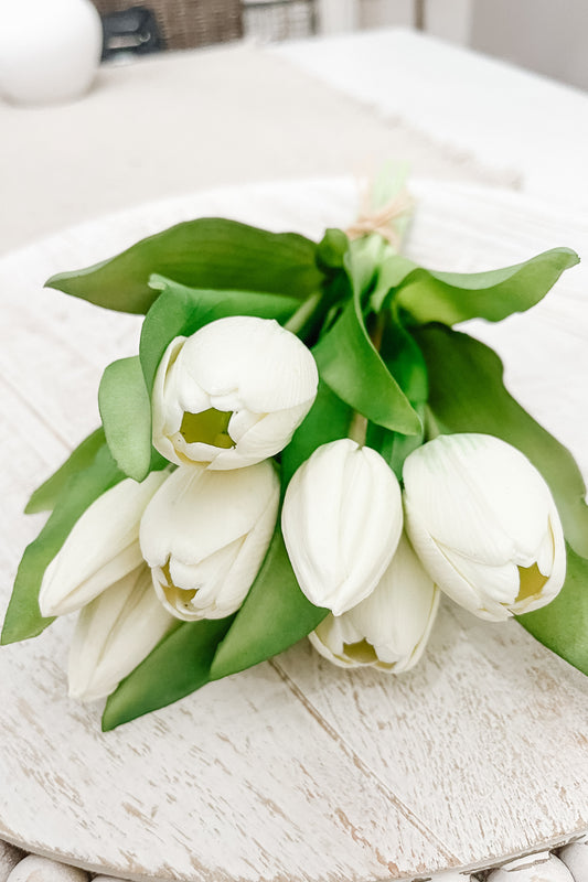 Faux Tulips - White - The Scented Market 