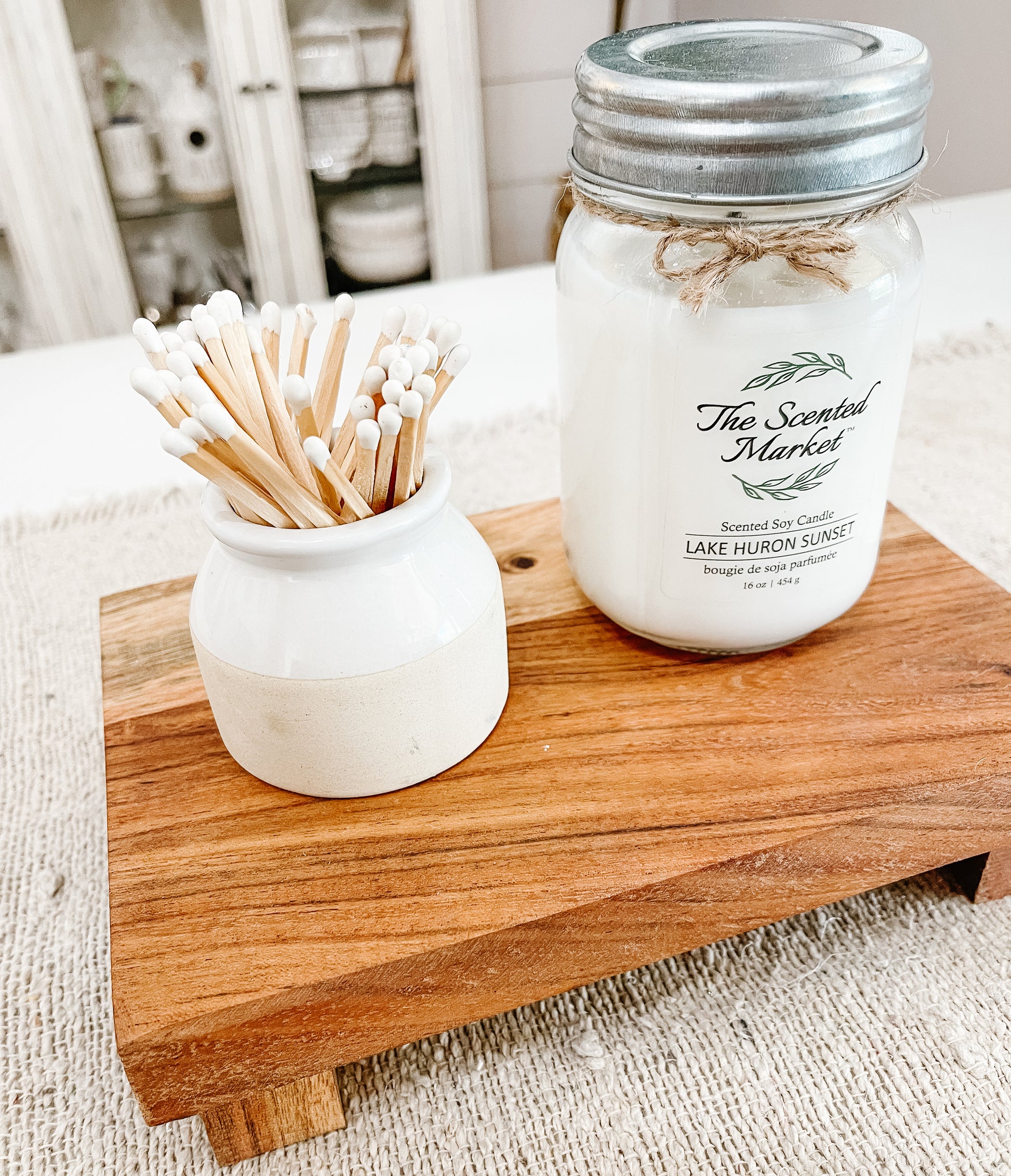 Wooden Candle Riser - Rectangular - The Scented Market 