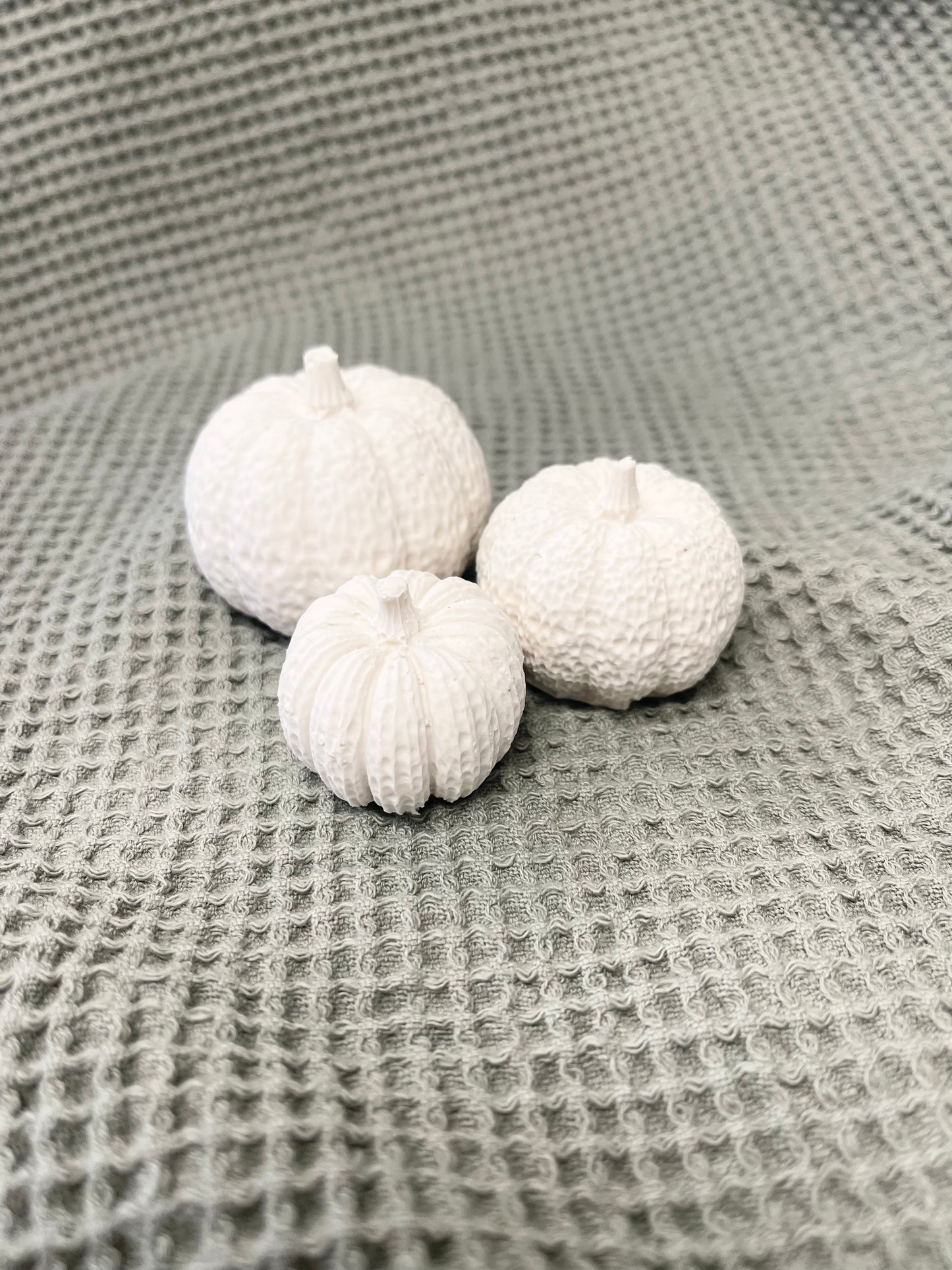 Concrete Pumpkin- Set of 3 - White