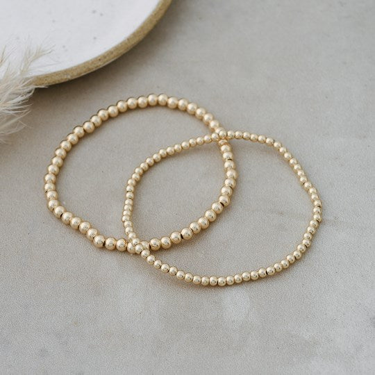 Double Stack Gold Bracelet - Fits small