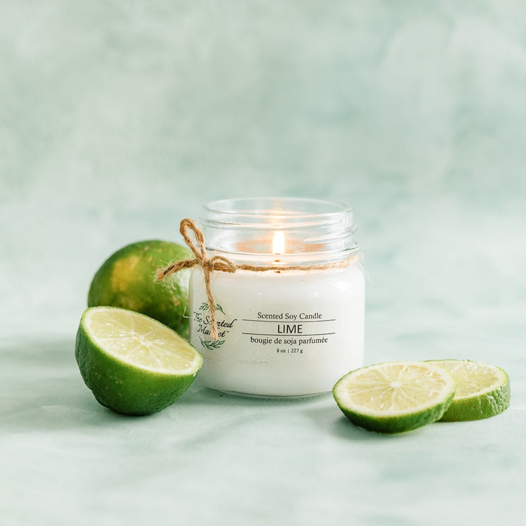 LIME Soy Wax Candle 8 oz - Scent of April