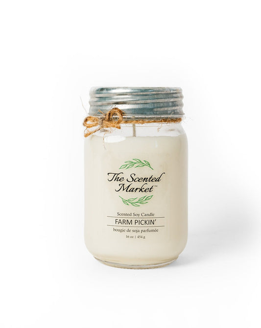 A picture of Farm Pickin' Scented Soy Candle 16 oz