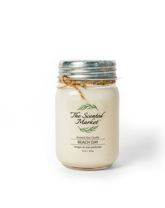 A picture of Beach Day Scented Soy Candle 16 oz