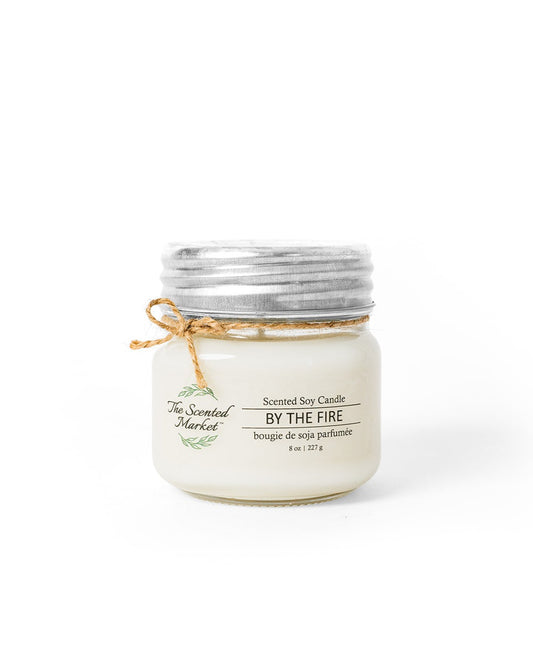 A picture of By The Fire Scented Soy Candle 8 oz