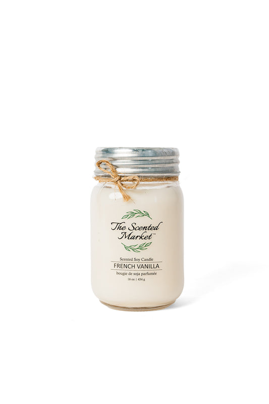 A picture of French Vanilla Scented Soy Candle 16oz
