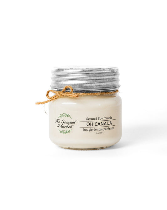 A picture of Oh Canada Scented Soy Candle 8 oz