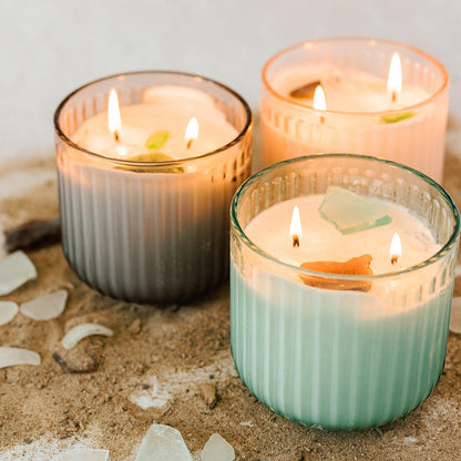 CORAL Soy Wax Candle 32 oz - Beach Glass Collection