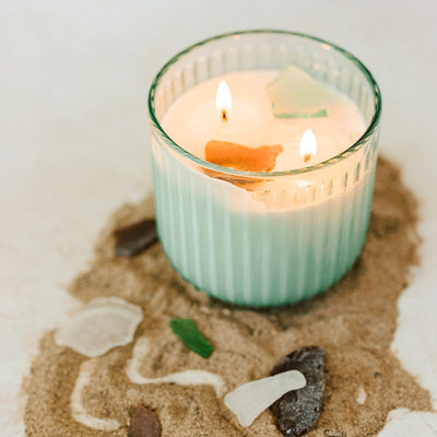 SAND DUNES Soy Wax Candle 32 oz - Beach Glass Collection - The Scented Market 