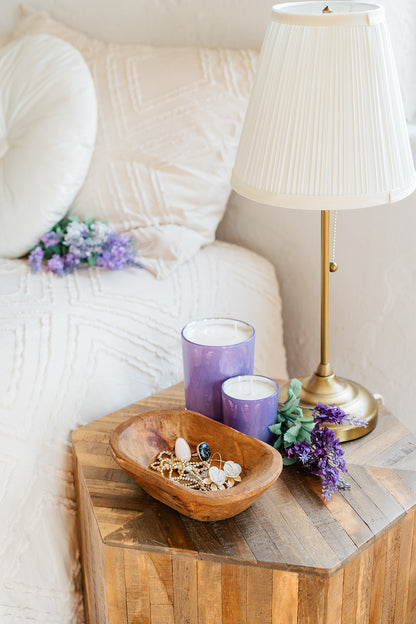 Brown Wood Circle Decorative Dough Bowl