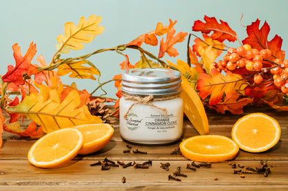 ORANGE CINNAMON CLOVE Soy Wax Candle 8 oz - Scent of November