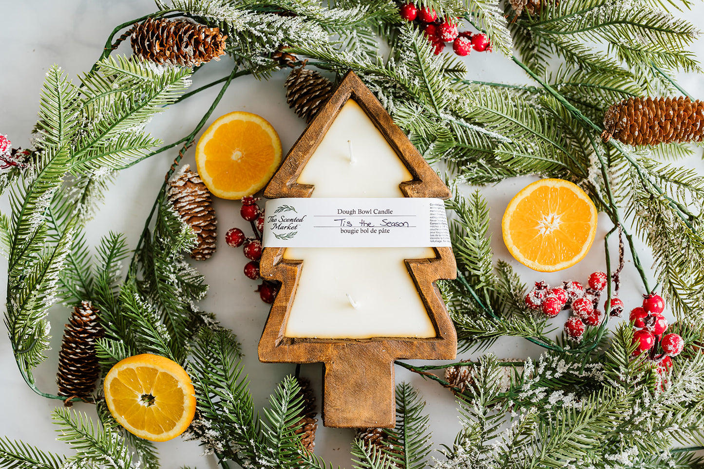 TIS' THE SEASON Tree Dough Bowl Candle