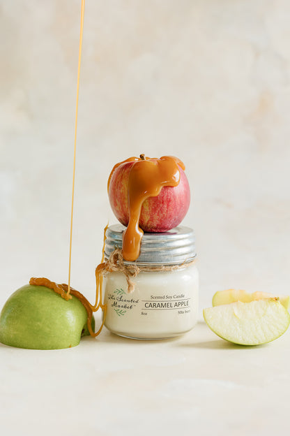 Caramel Apple Soy Wax Candle 8 oz