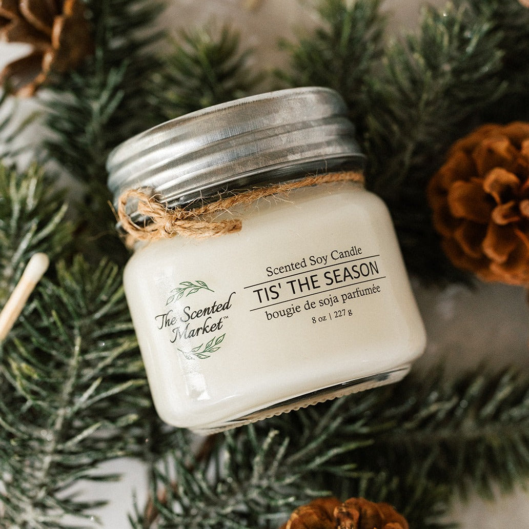 TIS' THE SEASON Soy Wax Candle 8 oz - The Scented Market 