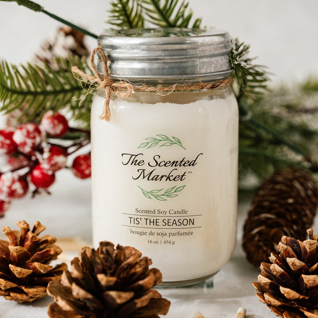 TIS' THE SEASON Soy Wax Candle 16 oz - The Scented Market 