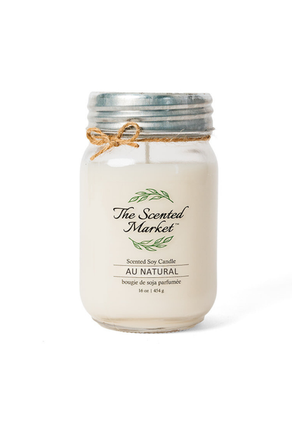 AU NATURAL / SCENT FREE Soy Wax Candle 16 oz