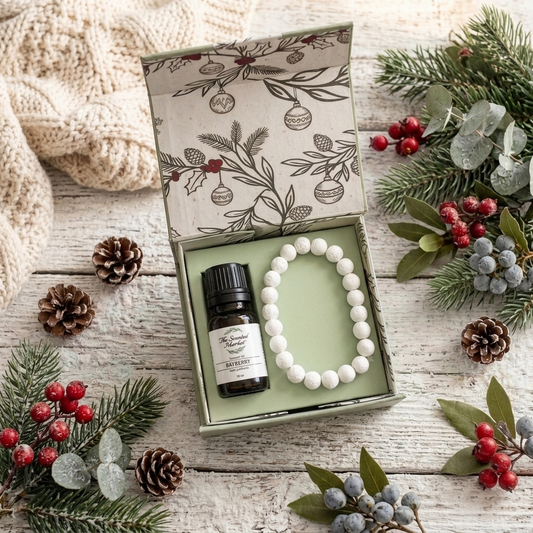 BAYBERRY Lava Stone Bracelet and Fragrance Oil Gift Set