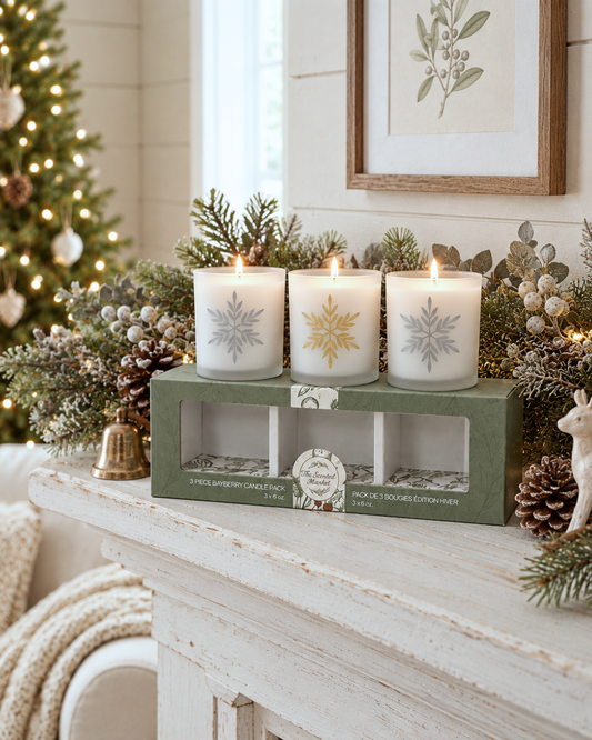 BAYBERRY Frosted Candle Trio Gift Set