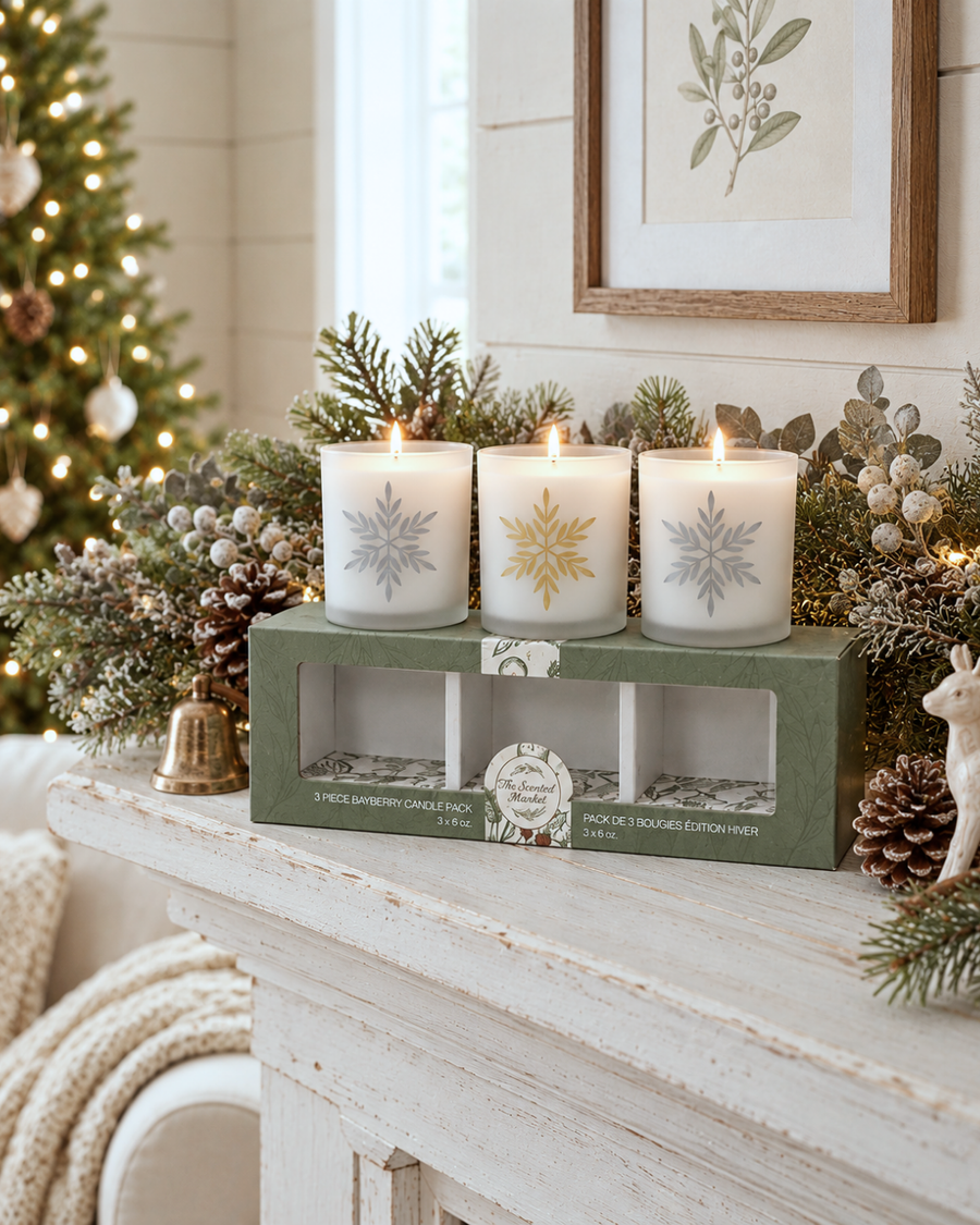 BAYBERRY Frosted Candle Trio Gift Set