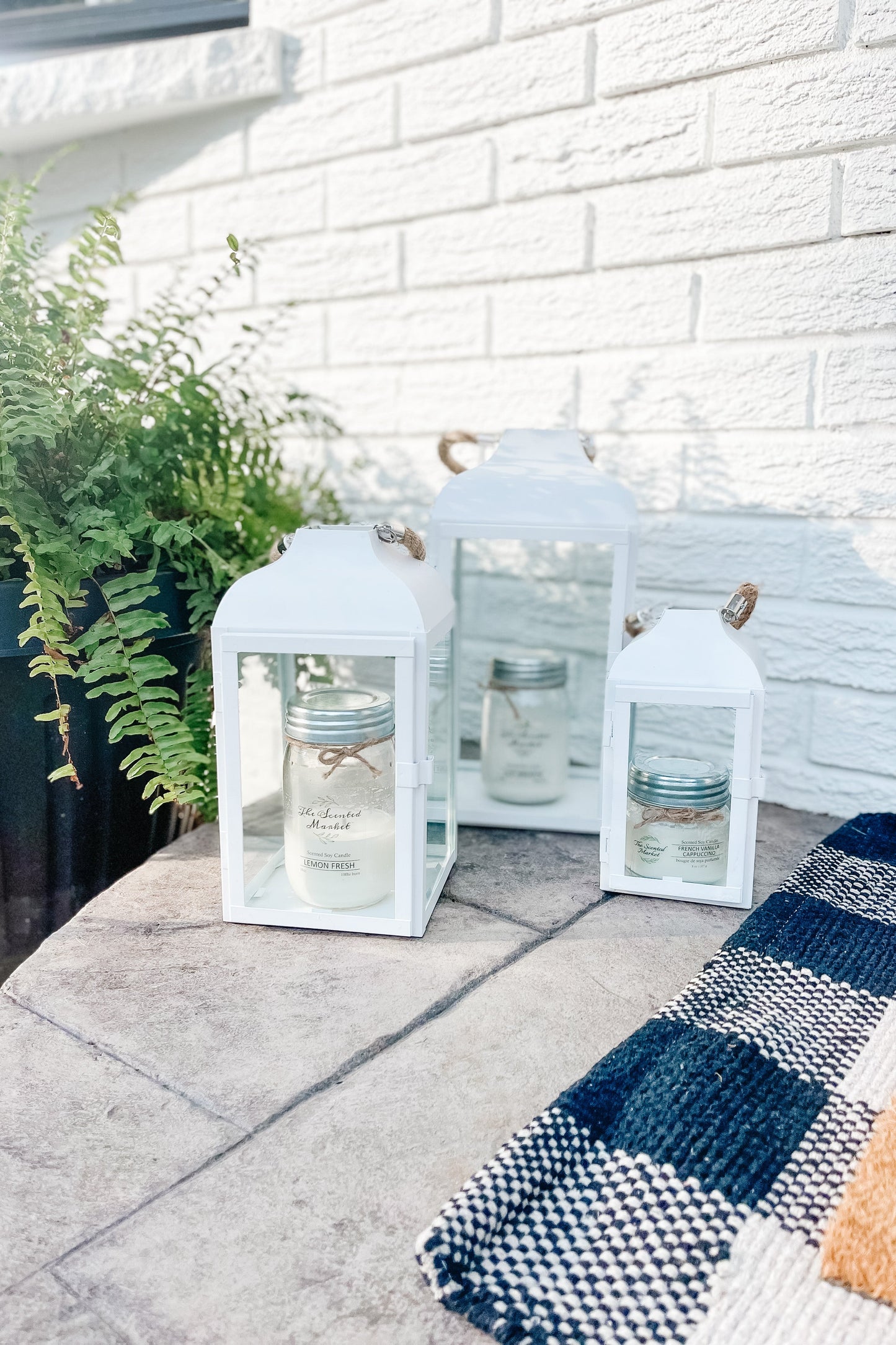 White Lantern - Set of 3 - The Scented Market 