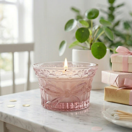 COOL QUARTZ Kristy's Birthday Bow Candle 6oz