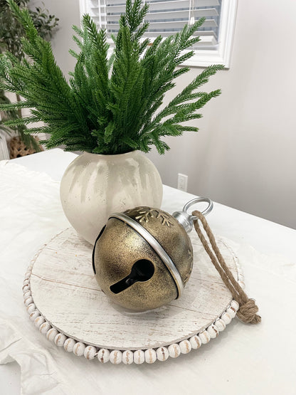 Bell -Snowflake Round Gold - The Scented Market     