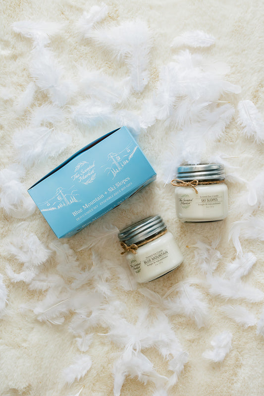 Blue Mountain Candle Gift Set – Fresh, Crisp, and Outdoorsy Scents - The Scented Market     