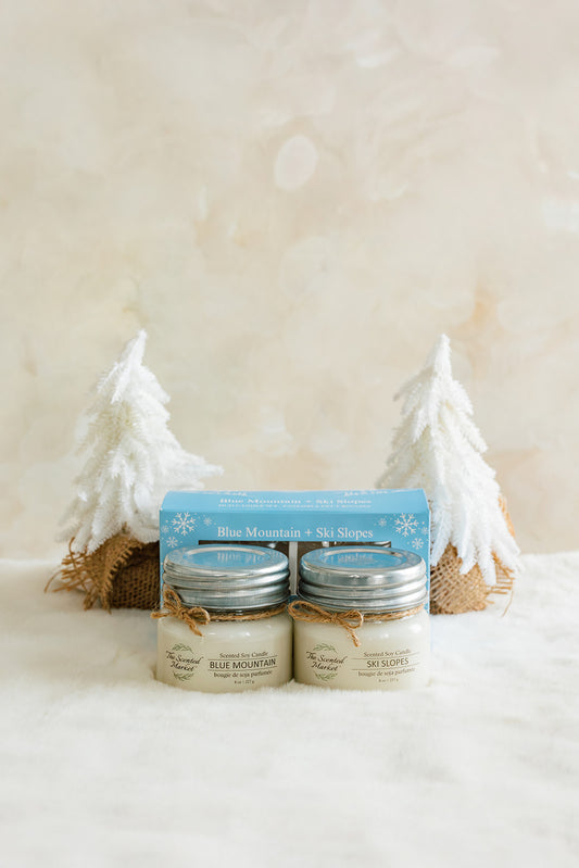 Blue Mountain & Ski Slopes Combo Candle Pack – Fresh, Crisp, and Outdoorsy Scents - The Scented Market     