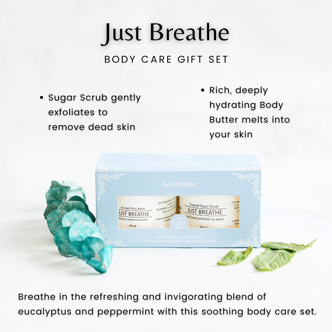 Body Care Gift Set - Just Breathe - The Scented Market  Bath & Body Gift Sets   
