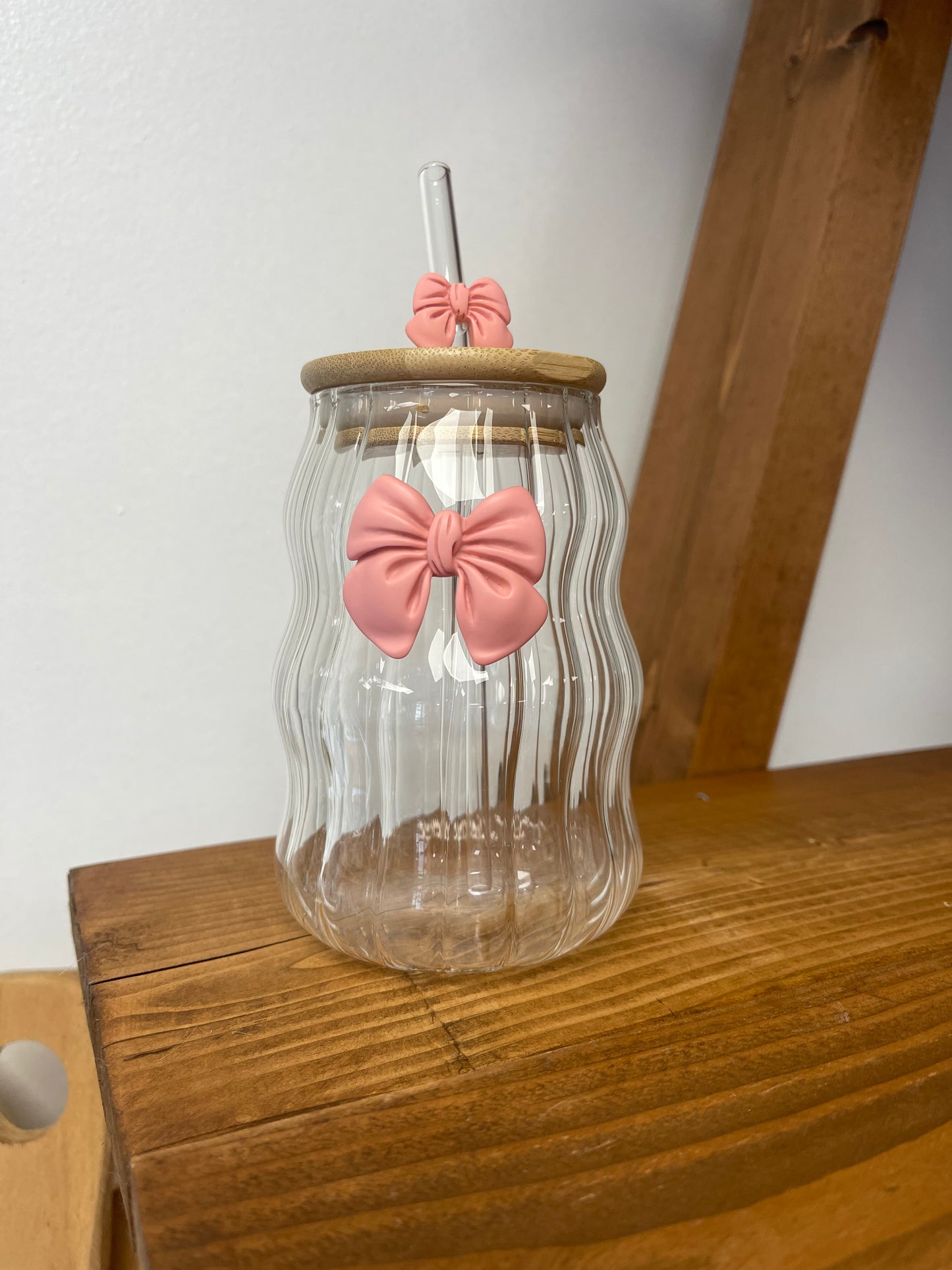 Bow Drinking Tumble - Ribbed - The Scented Market     