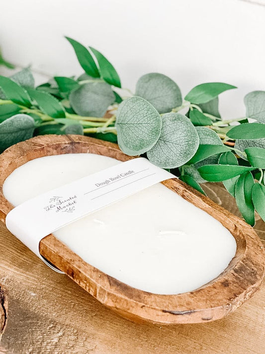 Brown Oval Dough Bowl - Just Breathe - The Scented Market  Candles   