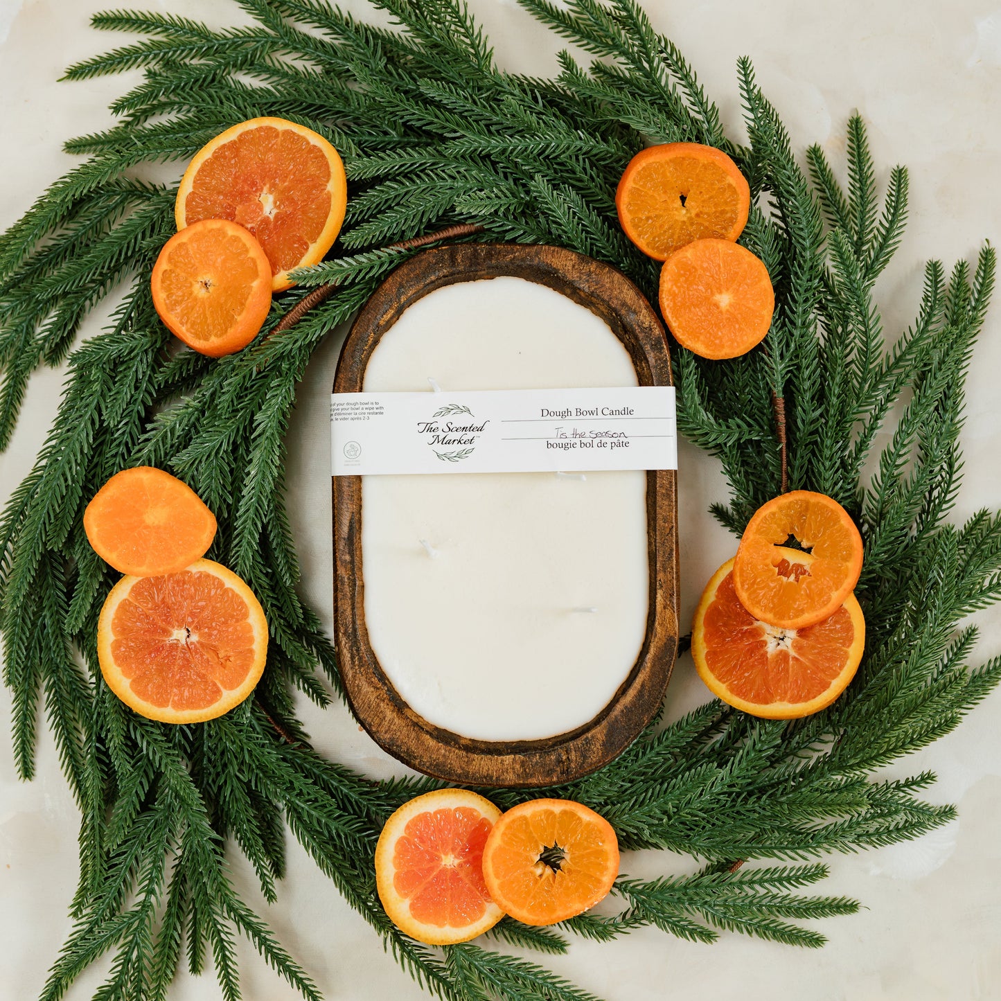Brown Oval Dough Bowl - TIS' THE SEASON - The Scented Market  Candles   