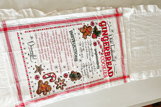 Gingerbread Cookies Tea Towel with Recipe