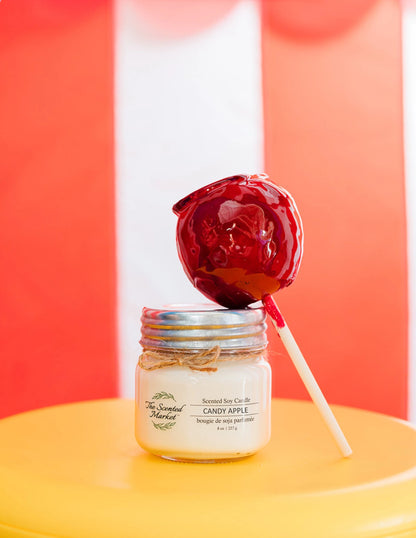 Carnival Candy Apple Soy Wax Candle 8 oz - The Scented Market 