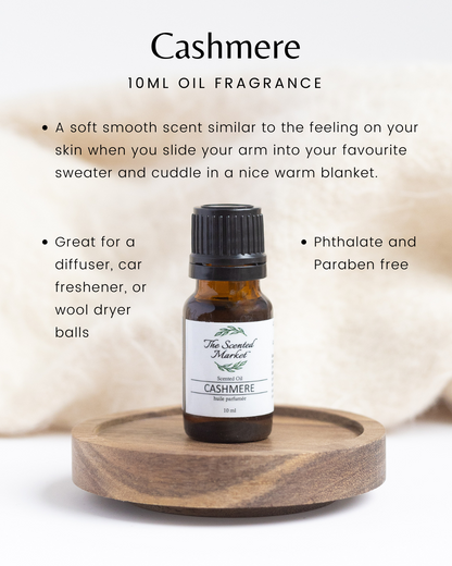 CASHMERE Oil Fragrance – Long-Lasting, Scented Oils for Home and Personal Use - The Scented Market  Fragrance Oil   