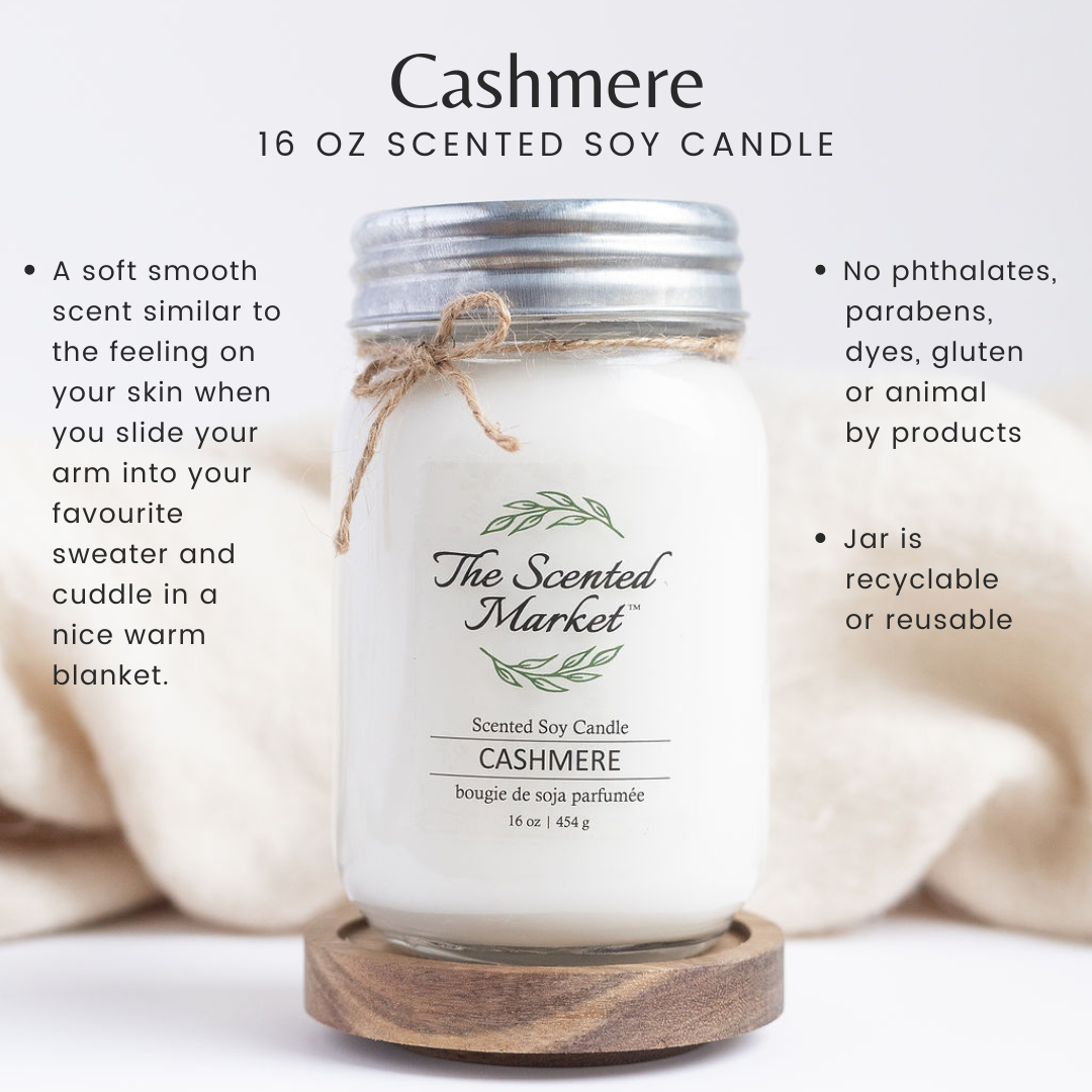CASHMERE Soy Wax Candle 16 oz - The Scented Market  Candles   