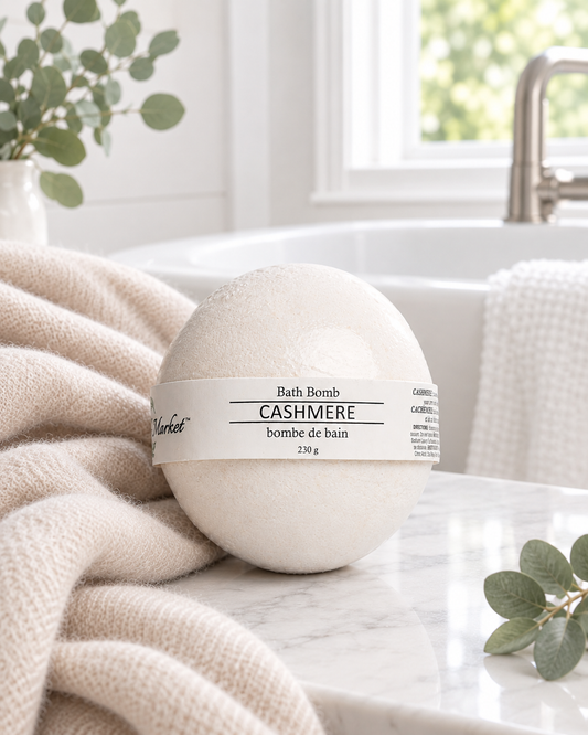 CASHMERE Scented Luxury Bath Bomb – Moisturizing, Relaxing Spa Experience for Soft Skin