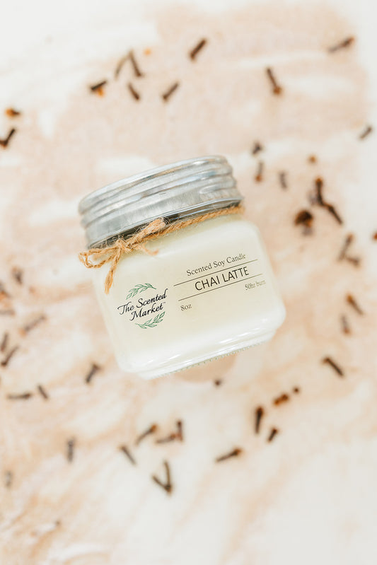 CHAI LATTE Soy Wax Candle 8 oz - The Scented Market  Candles   