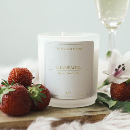 CHAMPAGNE Soy Wax Candle 6 oz - The Scented Market  Candles   