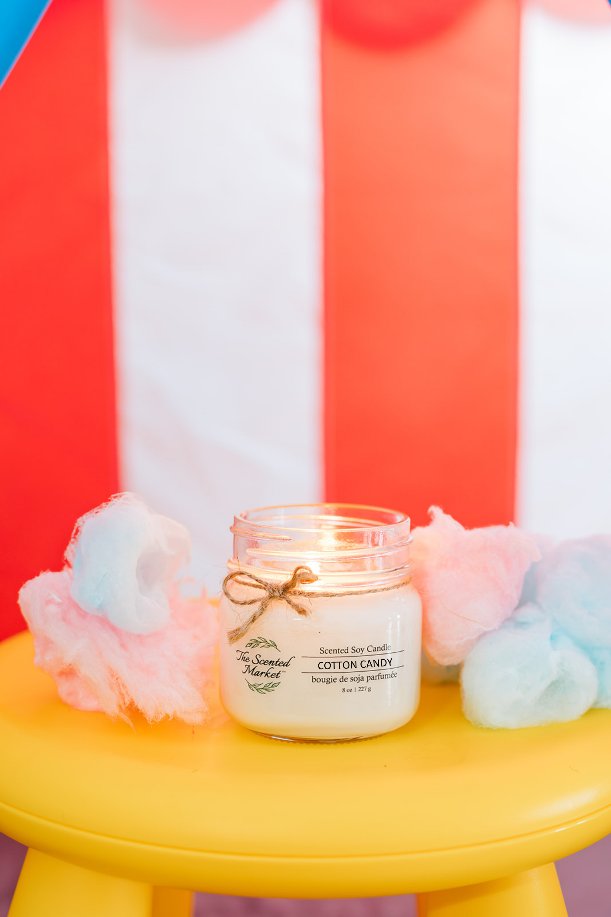 Carnival Cotton Candy Soy Wax Candle 8 oz - The Scented Market 