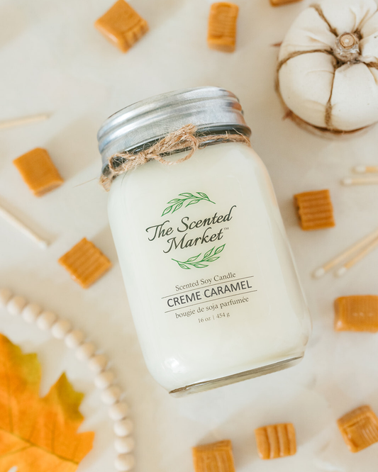 CREME CARAMEL Soy Wax Candle 16 oz - The Scented Market  Candles   