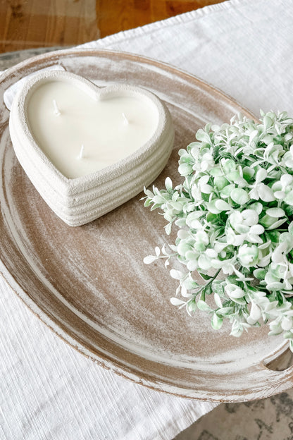 Cement Heart Ripple Vessel - The Scented Market     
