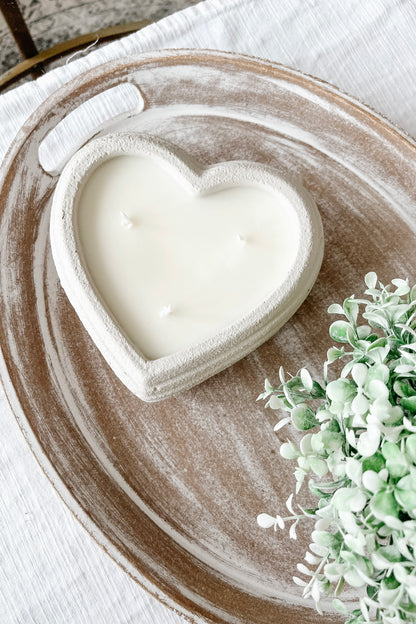 Cement Heart Ripple Vessel - The Scented Market     