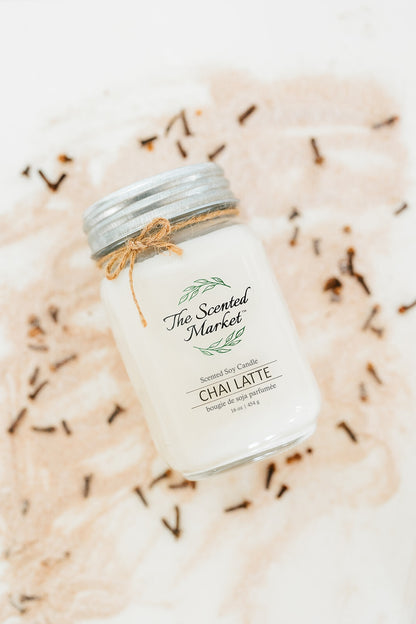 CHAI LATTE Soy Wax Candle 16 oz - The Scented Market 