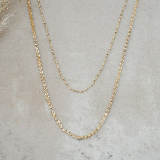 Necklace - Double Stack Gold