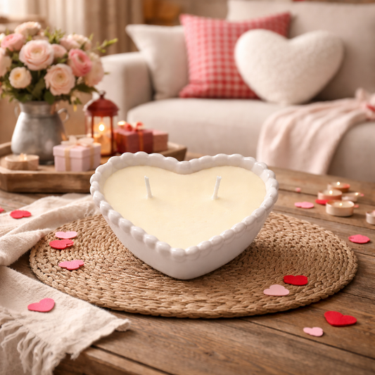 Pearl Heart 2 Wick Scented Soy Candle