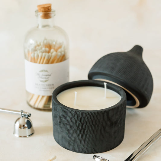 Clay Collection - BLACK Soy Wax Candle - The Scented Market  Candles   