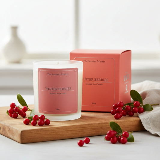 Crisp WINTER BERRIES Soy Wax Candle - The Scented Market  Candles   